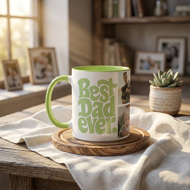 Caneca Foto do Melhor Pai de Cachorro Moderno (Criador carregado)
