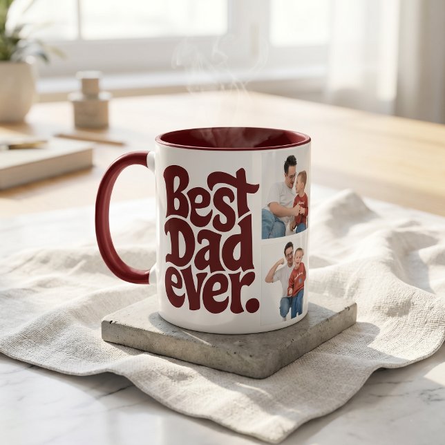 Caneca Foto do Melhor Pai de Cachorro Moderno (Criador carregado)