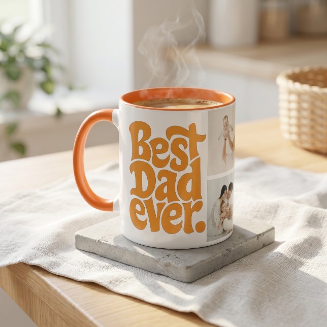 Caneca Foto do Melhor Pai de Cachorro Moderno (Criador carregado)