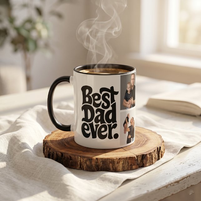 Caneca Foto do Melhor Pai de Cachorro Moderno (Criador carregado)