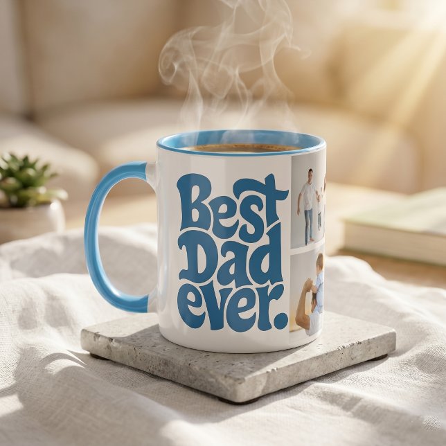 Caneca Foto do Melhor Pai de Cachorro Moderno (Criador carregado)