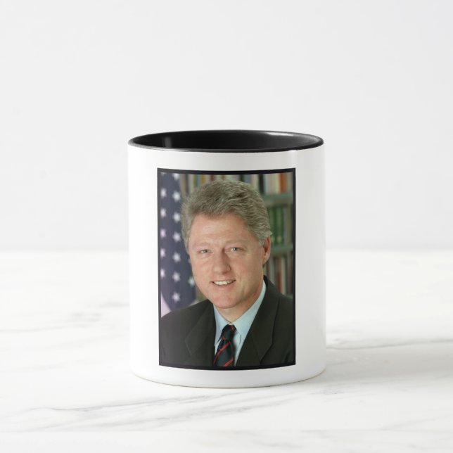 Caneca Foto do presidente Bill Clinton White House (Centro)
