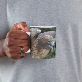 Caneca Foto do Raptor Hawk de cauda vermelha