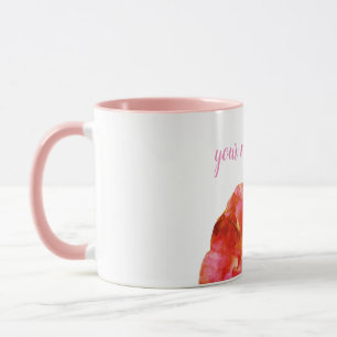 Caneca Foto do rosa, adicione seu nome Combo Mug