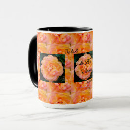 Caneca Foto do Rosa de Flor de Blend Amarelo Pêssego