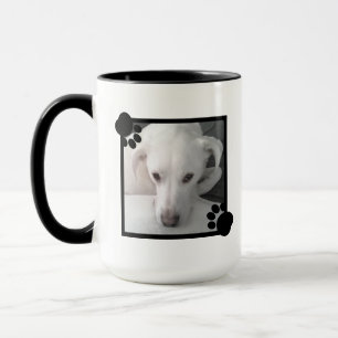 Caneca Foto do Único Labrador Retriever Mix Dog Black