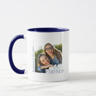 Caneca Foto dos Melhores Amigos de Tipografia Moderna