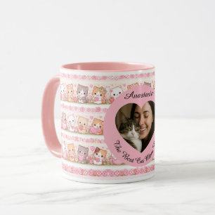 Caneca Foto e Nome Personalizados "Melhor Mãe de Gato de
