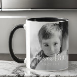 Caneca Foto Elegante Simples e Clássica do Melhor Pai<br><div class="desc">Esta design simples e moderna é composta por tipografia serif e cursiva e adiciona uma foto personalizada</div>