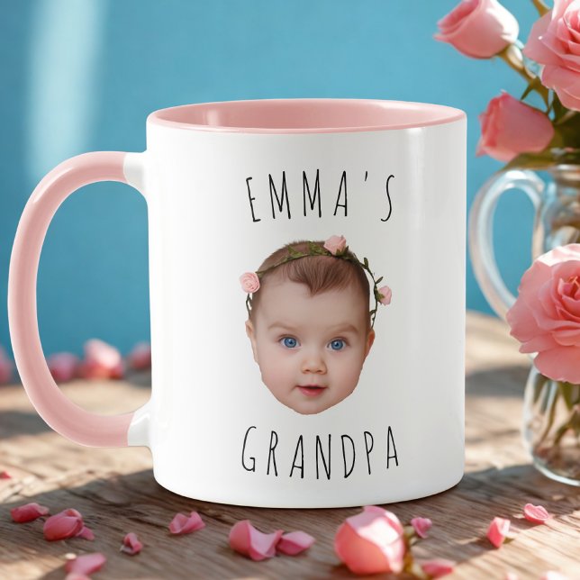 Caneca Foto Engraçada Personalizada Do Rosto Do Bebê (Criador carregado)