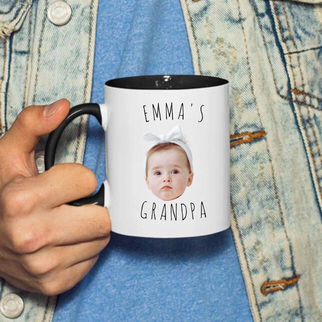 Caneca Foto Engraçada Personalizada Do Rosto Do Bebê (Criador carregado)