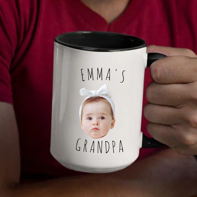 Caneca Foto Engraçada Personalizada Do Rosto Do Bebê (Criador carregado)