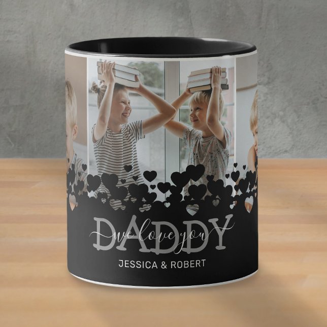 Caneca Foto Moderna Nós Amamos Você Papai (Criador carregado)