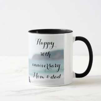 Caneca Foto personalizada aniversário de casamento dos pa