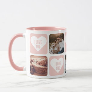 Caneca Foto Personalizada Cor-De-Rosa Que Te Amo Mug