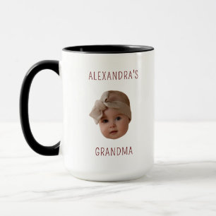 Caneca Foto Personalizada Da Face Do Bebê Para O Aniversá