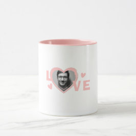 Caneca Foto personalizada da forma de amor