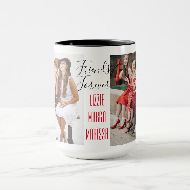 Caneca Foto personalizada de amizade divertida (Centro)