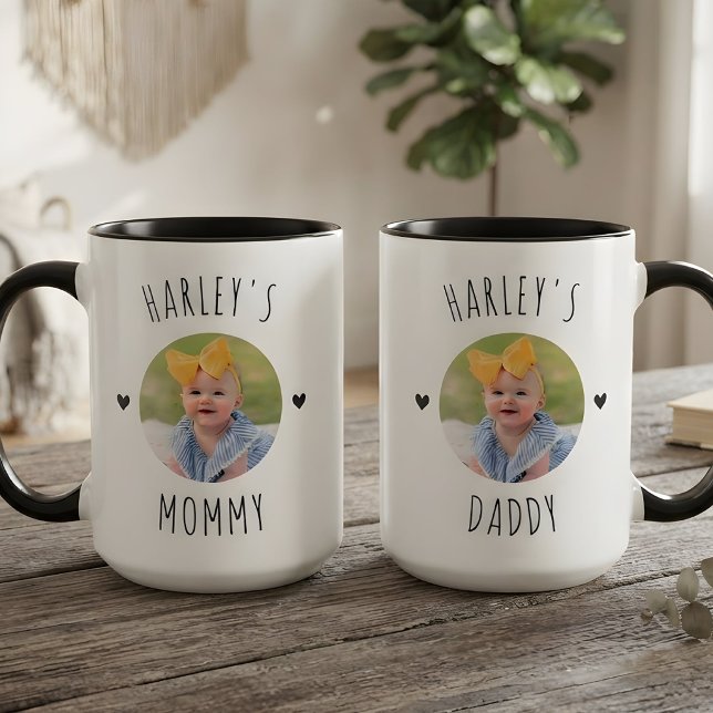 Caneca Foto Personalizada de Bebê no Aniversário da Mamãe (Criador carregado)