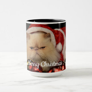 Caneca Foto personalizada de Natal Cat