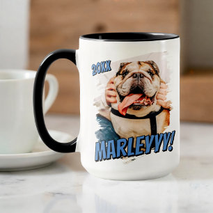 Caneca Foto personalizada de Pet personalizada do Modern 
