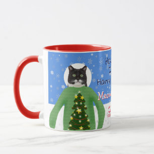 Caneca Foto personalizada de seus gatos em suéteres de Na