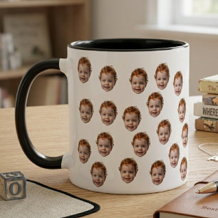 Caneca Foto Personalizada Divertida do Rosto do Bebê Pers