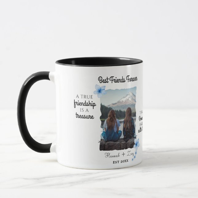 Caneca Foto personalizada dos melhores amigos do mundo (Esquerda)