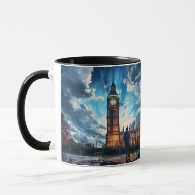 Caneca Foto personalizada e personalizada moderna e elega (Esquerda)
