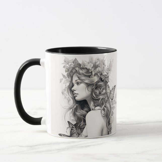 Caneca Foto personalizada e personalizada moderna e elega (Esquerda)