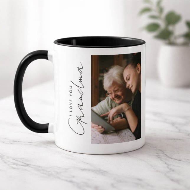 Caneca Foto Personalizada Eu amo você Vovó (Criador carregado)