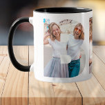 Caneca Foto personalizada simples e moderna BFF para os m<br><div class="desc">Este design simples e clássico é composto por tipografia serif e adiciona uma foto personalizada. "BFF" mascara três fotos de você e seus amigos</div>