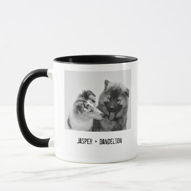 Caneca Foto personalizada simples e moderna do Pessoas (Esquerda)