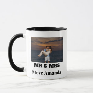 Caneca Foto personalizada Simples Na moda moderno Sr. & S
