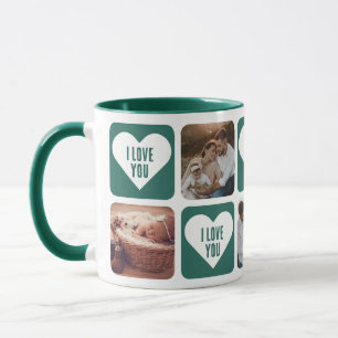 Caneca Foto Personalizada Verde Que Te Amo Mug