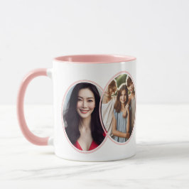 Caneca Foto rosa 2 "Bom dia!" Tipografia Personalizada