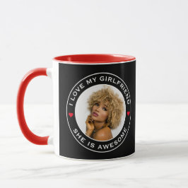 Caneca Foto Texto Coração Eu Amo Meu Namorada Incrível