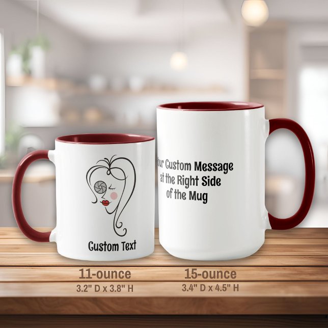 Caneca Fotógrafa Feminina (Criador carregado)