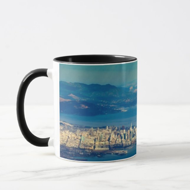 Caneca Fotografia aérea do San Francisco Bay (Esquerda)