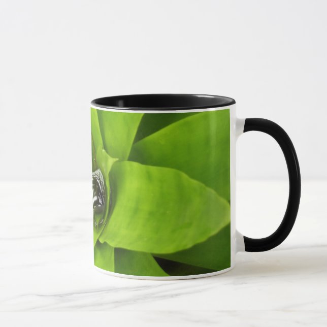 Caneca Fotografia Botânica Verde Bromélia (Direita)