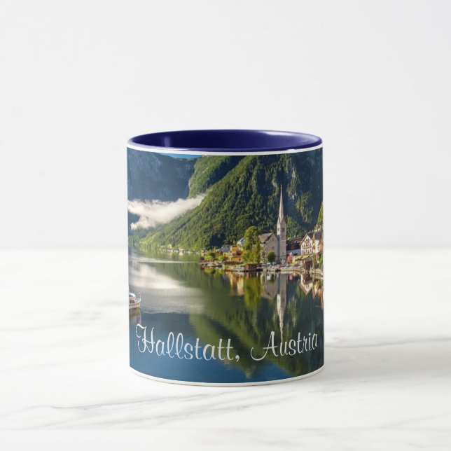 Caneca Fotografia cênica de Hallstatt, Áustria (Centro)