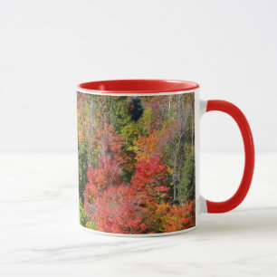 Caneca Fotografia Colorida da Natureza de Outono na Encos