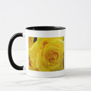 Caneca fotografia de bela rosa amarela