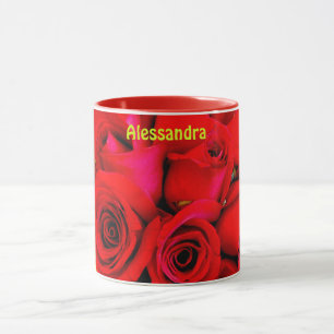 Caneca Fotografia de Buds de Rosa personalizados do ALESS