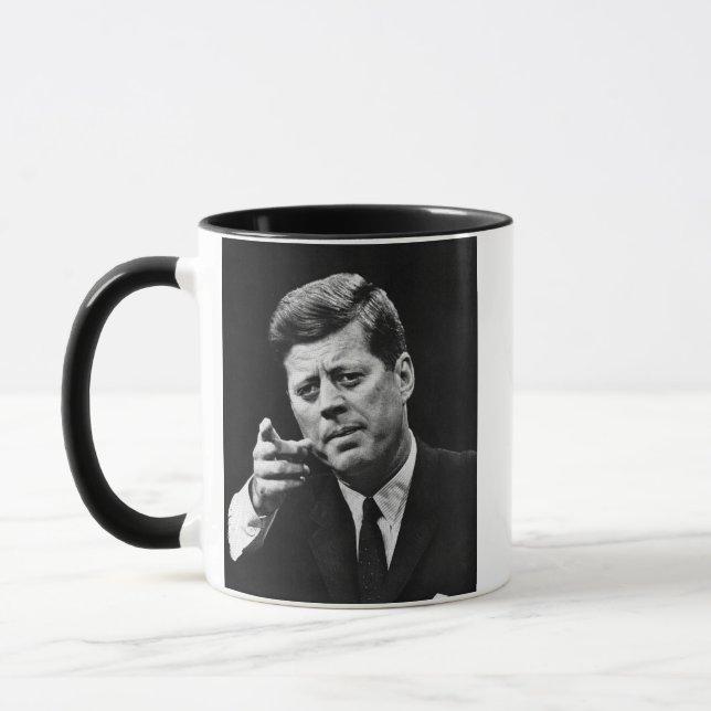Caneca Fotografia de John F. Kennedy 3 (Esquerda)