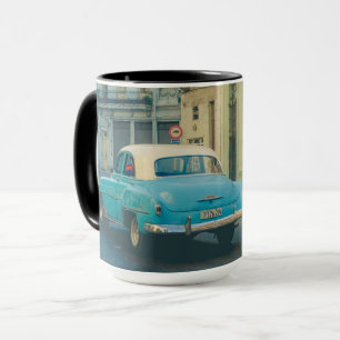 Caneca Fotografia de Rua de Carro Clássico Antigo Havana