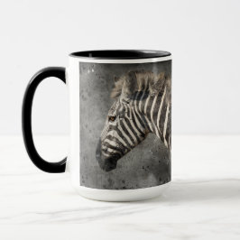 Caneca Fotografia de Vida Selvagem de Zebra em Aquarela M