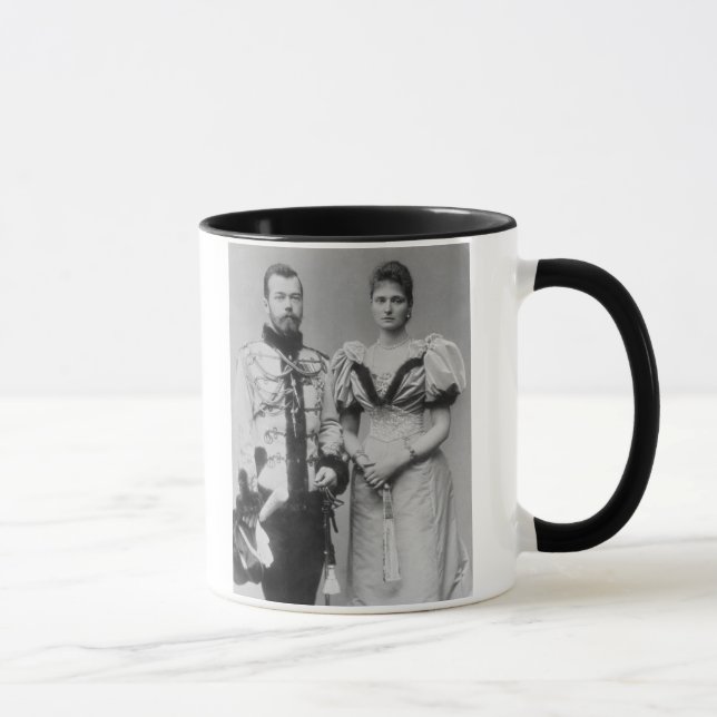 Caneca Fotografia do retrato do Tsar Nicholas II (Direita)