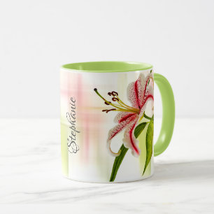 Caneca Fotografia Floral do Elegante Star Lily (Stargazer
