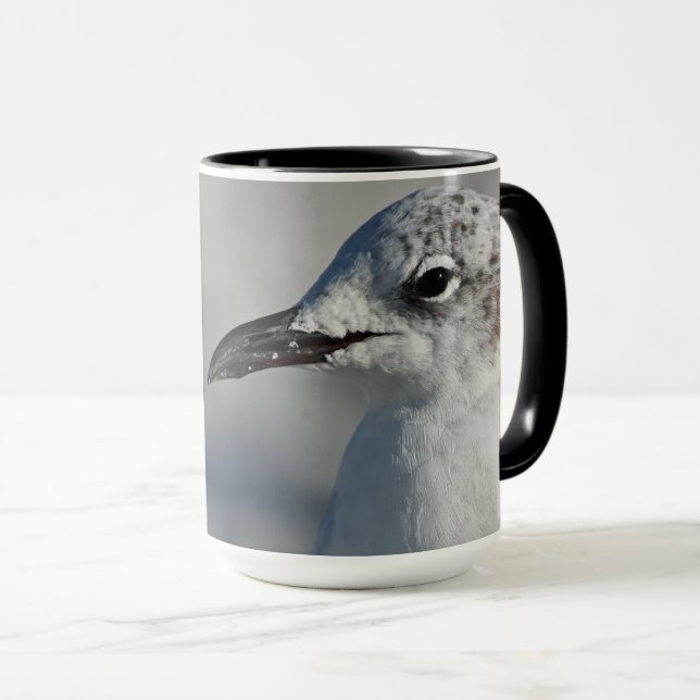 Caneca Fotografia Natural White Laughing Gull Florida (Frente Esquerda)